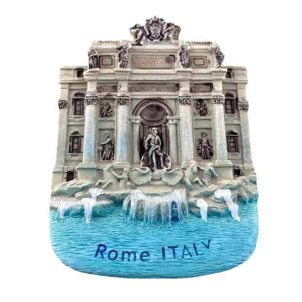 Italia capitale roma punto di riferimento wishing fountain souvenir da viaggio tridimensionale home deco adesivi magnetici per frigorifero regalo