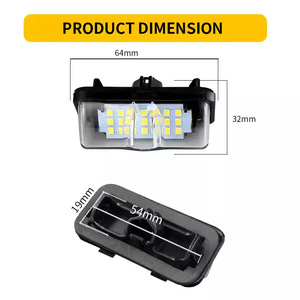 Luz de matrícula para Toyota Alphard Vellfire RAV4 205mm con LED integrado, luz blanca PZ061 8127033110 - Product Image 3