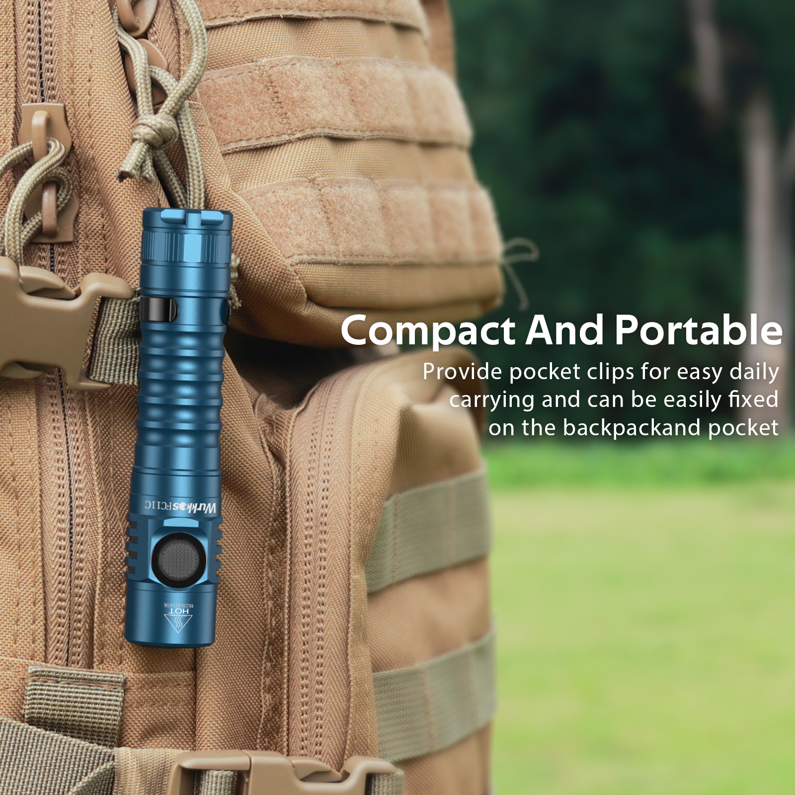 Wurkkos FC11C 1200LM EDC Rechargeable Flashlight - 18650 Camping