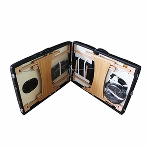 Table de massage portable noire en PU et hêtre, sans électricité, pour <span class=keywords><strong>tatouage</strong></span>, durable, accessoire de maquillage permanent, marque PUNK, 99x74x19cm, 20kg - Product Image 5