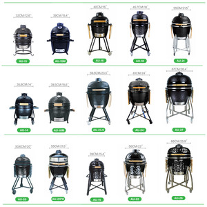 Parrilla Kamado <span class=keywords><strong>de</strong></span> Cerámica Moderna Premium Auplex Komodo <span class=keywords><strong>de</strong></span> 16 Pulgadas con Carro <span class=keywords><strong>de</strong></span> Acero Inoxidable para Acampar y Hacer <span class=keywords><strong>Barbacoas</strong></span> al Aire Libre - Product Image 4