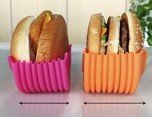 再利用可能なハンバーガーサンドイッチバーガーホルダーバーガー愛好家大人と子供のための格納式バーガー固定ボックス - Product Image 3