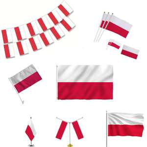 Bandera Personalizada de Aficionados al Fútbol de Polonia, Deportiva, Casual, Impermeable, de Poliéster, para Uso en Exteriores - Product Image 3