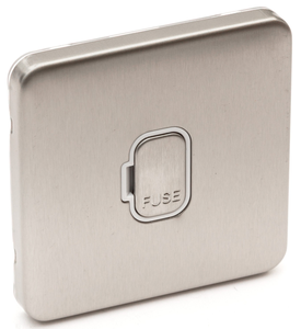 Lisse Deco 13a Presa con fusibile non interruttoreggiabile in acciaio inox Whi Ggbl5000wss - Product Image 1