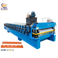 Machine de profilage de tôles métalliques à double couche pour toitures, profilés trapézoïdaux ondulés, une ligne, haute productivité, avec moteur intégré