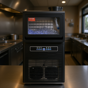 Máquina de hielo comercial Vevor, 70 libras/24 horas, almacenamiento de 12 libras, pantalla LED, autolimpieza, para uso en restaurantes - Product Image 2