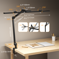 Lampe de table LED créative pour chambre à coucher, chevet, ordinateur, bureau, travail, lecture, étude, éclairage de bureau tactile, utilisation en intérieur, métal DC