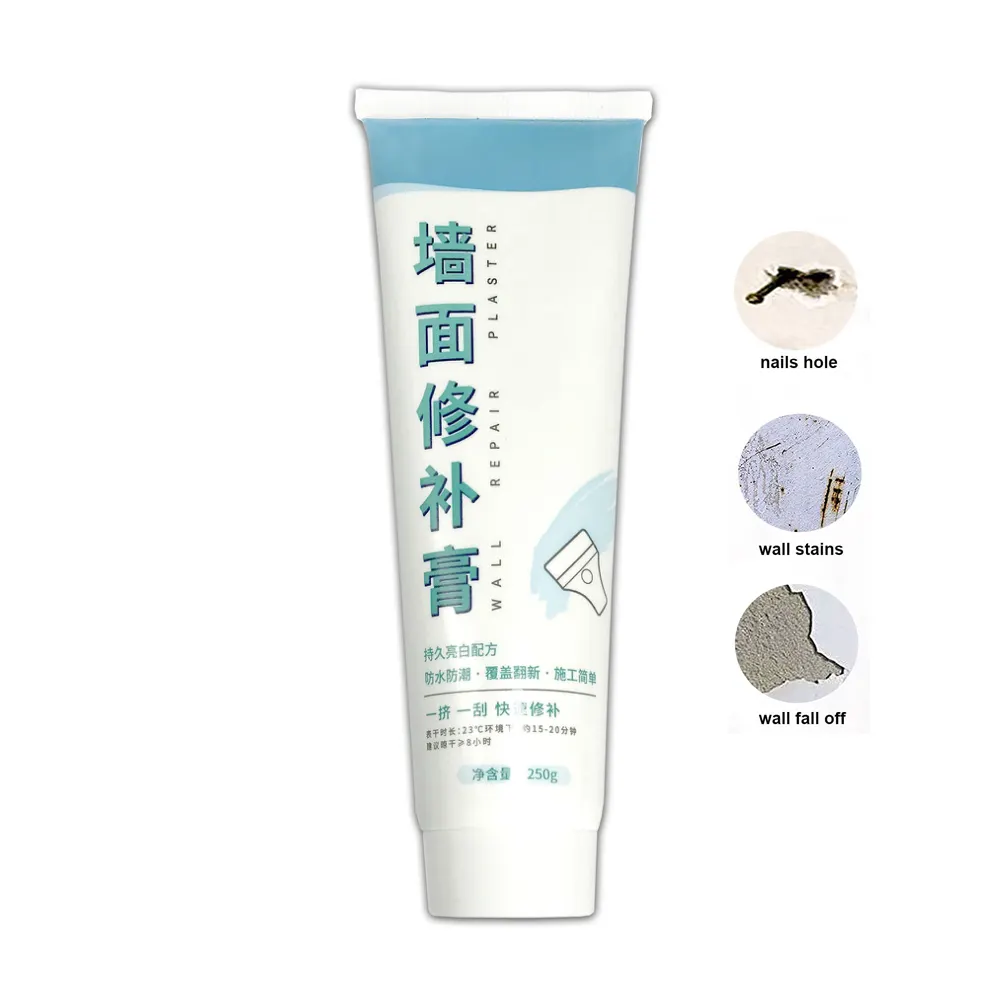 Wall Mending Agent Dry Wall Repair Cream,Waterproof White Wall Surface Repair and Renovation Cream of Holes and Cracks