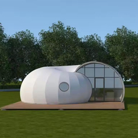 Maison de villégiature de luxe hôtel glamping tente coquillage tente d'escargot extérieure pour camping maisons préfabriquées séjour confortable
