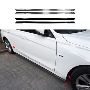 Kit carrosserie jupes latérales BMW Série 3 F30 F31 ABS Noir Piano Texture Fibre de Carbone Arrière 2013-2019 Empattement Standard - Product Image 4