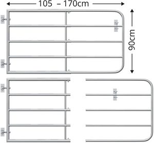 90cm galvanizli mera çit kapısı ayarlanabilir kapı - Product Image 4