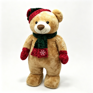 Ours en peluche personnalisé pour les fêtes, ours en peluche de Noël doux et moelleux, ours en peluche de Noël, animal en peluche ours en peluche pour l'hiver - Product Image 2
