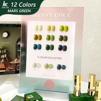 DANNYCOLL nouveau Design 12 couleurs vertes paillettes gelée Gel vernis Collection ongles Salon fournitures en gros UV Gel vernis à ongles ensemble