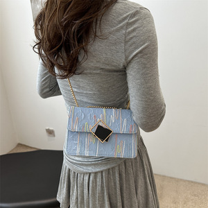 BESTELLA Women's Luxury Small Square Flap Shoulder Crossbody <strong>Bag</strong> PU Korean <strong>Sweet</strong> Winter New Zipper Chain Casual <strong>Bag</strong> - Product Image 2