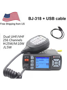 Radio Móvil Mini BJ-318, Transceptor de Coche de Doble Banda UV de Alta Potencia, Alimentado por Encendedor de Cigarrillos, Pantalla Dual L706 - Product Image 4