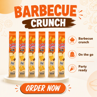 Chips de pommes de terre croustillantes pour fêtes, sans graisses trans, saveur BBQ dorée, conception personnalisée OEM, boîte à lunch pour enfants