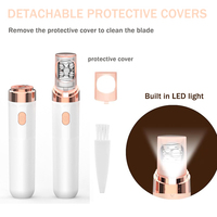 Épilateur électrique professionnel 2 en 1 sans douleur et lisse pour le visage avec rasoir à lumière LED