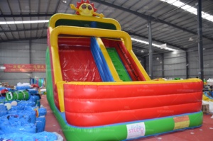 Nhà Máy Bán Buôn Thương Mại PVC <span class=keywords><strong>Inflatable</strong></span> Đôi Làn Đường Trượt Hồ Bơi Ánh Nắng Mặt Trời Cầu Vồng Vườn Cho Trượt Bơm Hơi Cho Trẻ Em - Product Image 4