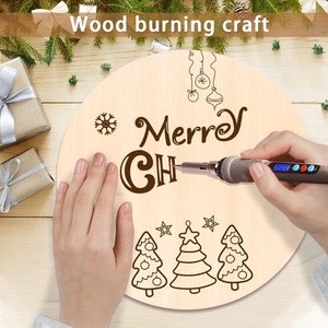 Discos Redondos de Madera Sin Acabado Personalizados, Adornos de Madera Cortados con Láser - Product Image 5