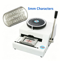 Machine à embosser les cartes PVC, 52 caractères, pour cartes d'identité en plastique, cartes VIP, médailles pour chiens, embosseuse manuelle de numéros de code