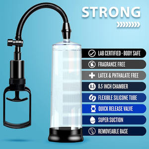 Starke Absaugung Herren handgeführte Vakuumpumpe Massagegerät mit Gerät größeres Vakuum-Luftpumpenwerkzeug für Männer Körperentspannung, Massagegerät - Product Image 4