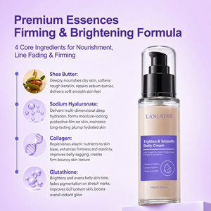 Crème de <span class=keywords><strong>grossesse</strong></span> bio LANLATER au beurre de karité anti-rides et éclaircissante, réduit et atténue <span class=keywords><strong>les</strong></span> <span class=keywords><strong>vergetures</strong></span>, crème réparatrice - Product Image 4