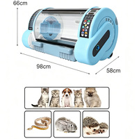 Incubadora Veterinaria para Mascotas, Cabina de Cuidados Intensivos, 95% de Oxígeno, Preservación Automática del Calor, Nebulizador Portátil Reutilizable para el Cuidado de Perros y Gatos