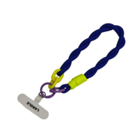 Cordon de téléphone en nylon durable de bonne qualité, à double brin torsadé, avec sangle de poignet pour une commodité mains libres