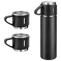 Ensemble de gobelets isothermes en acier inoxydable 304 de 500 ml/16,9 oz, anti-fuite, sans BPA, pour eau chaude/froide, thermos, tasse à café
