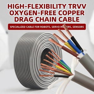 Câble de chaîne porte-câbles TRVV <span class=keywords><strong>12</strong></span>/<span class=keywords><strong>14</strong></span>/16/19 conducteurs haute flexibilité, <span class=keywords><strong>cuivre</strong></span> sans oxygène 1 mm, résistant à l'huile et aux plis - Product Image 2