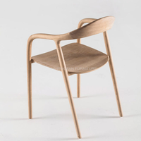 Chaise de salle à manger en bois de frêne massif nordique moderne, fauteuil simple, vente en gros directe d'usine, ensembles de chaises de bureau à domicile, meubles