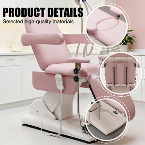 Silla de Examen Ginecológico de 3 Motores, 1820x620mm, Altura Ajustable, Tapicería Rosa, para Uso Clínico - Product Image 5
