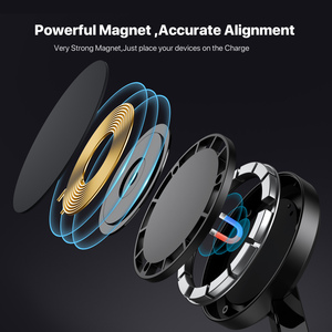 Cargador inalámbrico magnético para <span class=keywords><strong>iPhone</strong></span> 13/12, soporte de <span class=keywords><strong>carga</strong></span> rápida inalámbrica con luz LED nocturna táctil inteligente - Product Image 3