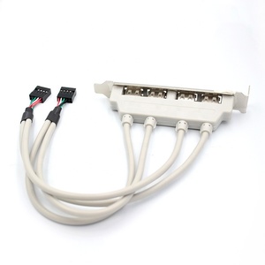 Máy Chủ 4 Cổng <span class=keywords><strong>USB</strong></span> <span class=keywords><strong>2</strong></span>.<span class=keywords><strong>0</strong></span> Mặt Sau Bảng Điều Khiển <span class=keywords><strong>PCI</strong></span> Phía Sau Cho Đầu Nối Bo Mạch Chủ 9 Pin Kép Cho Khung Máy Tính Pc - Product Image 3