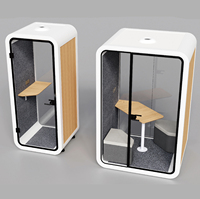 Cabine de réunion moderne en aluminium avec hauteur réglable et système de refroidissement pour usage scolaire, commercial, domestique et hôtelier