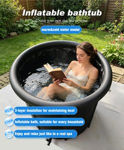 Baignoire pliable gonflable en PVC pour bain froid, grande capacité, autoportante, pour usage domestique, douche extérieure, récupération sportive, <span class=keywords><strong>adulte</strong></span> - Product Image 2