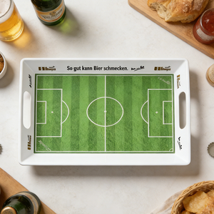 Plateau <span class=keywords><strong>de</strong></span> service en mélamine mate sur le thème du football, 38,7x28,3 cm, pour bière Bitburger - Product Image 4