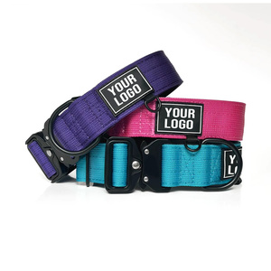 Robuste Nylon-Hundeleine mit Verstellbarer Metallschnalle und Griff – Taktisches Hundehalsband mit Weicher Polsterung für das Training - Product Image 1