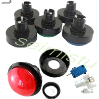 Interrupteur à bouton-poussoir rond LED éclairé DC12V 60MM, micro-interrupteurs, boîtier de machine de jeu vidéo d'arcade, méthode de paiement par pièces