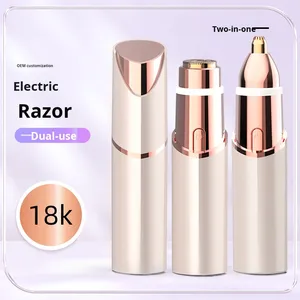Customize 2 in 1 Facial <strong>Hair</strong> <strong>Remover</strong> for Women Painless <strong>Face</strong> Shaver Electric <strong>Hair</strong> Removal Device for <strong>Face</strong> Lips with Light - Product Image 4