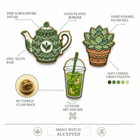 Badges et épingles de revers en métal émaillé souple ou dur, personnalisables avec logo, design vert tendance, pour collection, cadeau, casquette, chapeau, vêtements
