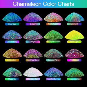 Wholesale 16‑Color Chameleon Chunky PET Glitter Color‑Shift <b>Sequins</b> For Nail <b>Art</b> Epoxy Resin DIY Craft Eyeshadow Decoration - Product Image 4