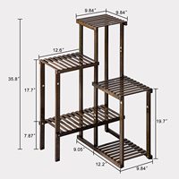 Grands supports de plantes d'angle en bambou à 3 niveaux, grand support de Pot de jardinière, présentoir de fleurs pour l'intérieur et l'extérieur, support de rangement