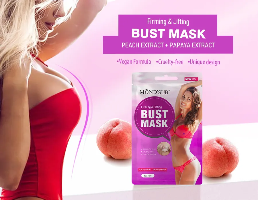 Grausamkeit sfrei Vegan Formula Peach Female Body Firming Lifting Glättung blatt Pflege Brust Brust Brust maske