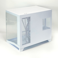 Boîtiers et tours d'ordinateur pour jeux, tour verticale moyenne avec fenêtre latérale en verre trempé, alliage d'aluminium, boîtier MicroATX
