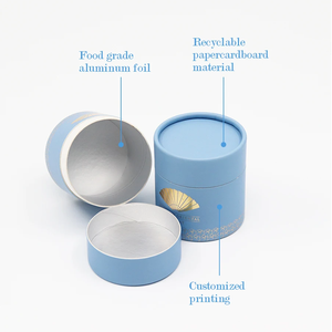Phân Hủy Sinh Học Tùy Chỉnh Vòng Xi Lanh Lỏng Trà Hộp Thực Phẩm Không Thấm Nước Cấp Giấy Hộp Tròn Bao Bì Cho Bướm Đậu Trà Có Thể - Product Image 3