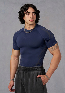 Camiseta Deportiva de Manga Corta para Hombre, Estilo Gótico, de Secado Rápido, Ajustada, Elástica, para Entrenamiento y Deportes - Product Image 4