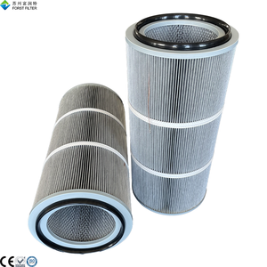 Mới tùy chỉnh kích thước End Cap tùy chọn hiệu quả 99.95% 0.3m độ xốp chống tĩnh <span class=keywords><strong>Polyester</strong></span> Dust Collector Bộ lọc không khí Cartridge - Product Image 1