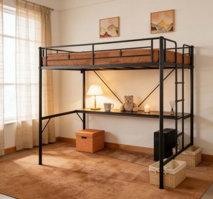 <span class=keywords><strong>Lit</strong></span> superposé en métal de bonne qualité pour dortoir, taille Queen, avec escalier, pour auberge de jeunesse, pour adultes - Product Image 2