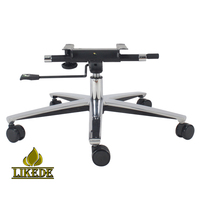 Base de chaise de bureau pivotante en métal chromé à 5 étoiles, pièces de rechange pour chaise de direction, de gaming ou de conférence, OEM